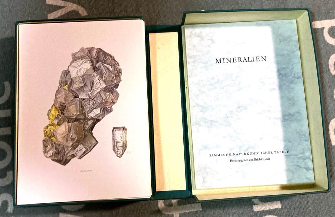 鉱物博物図鑑　1958年（ドイツ）図版ボタニカルアート160枚