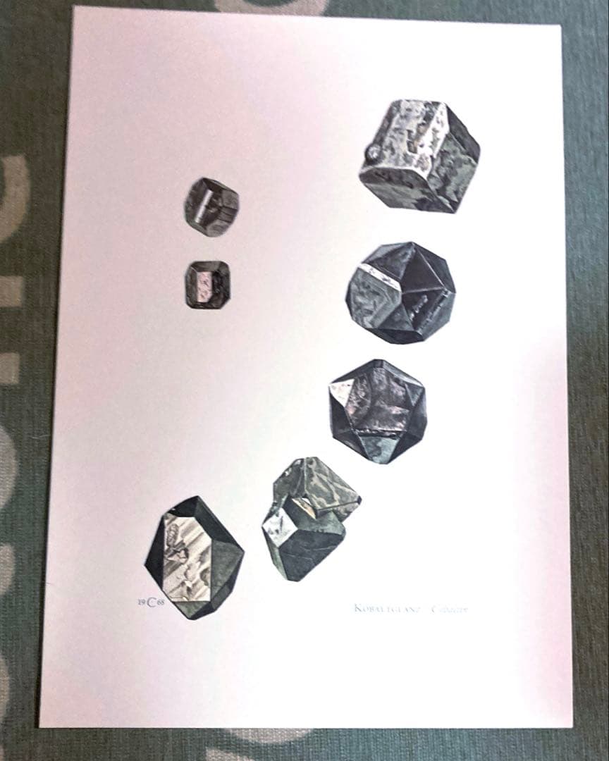 鉱物博物図鑑　1958年（ドイツ）図版ボタニカルアート160枚