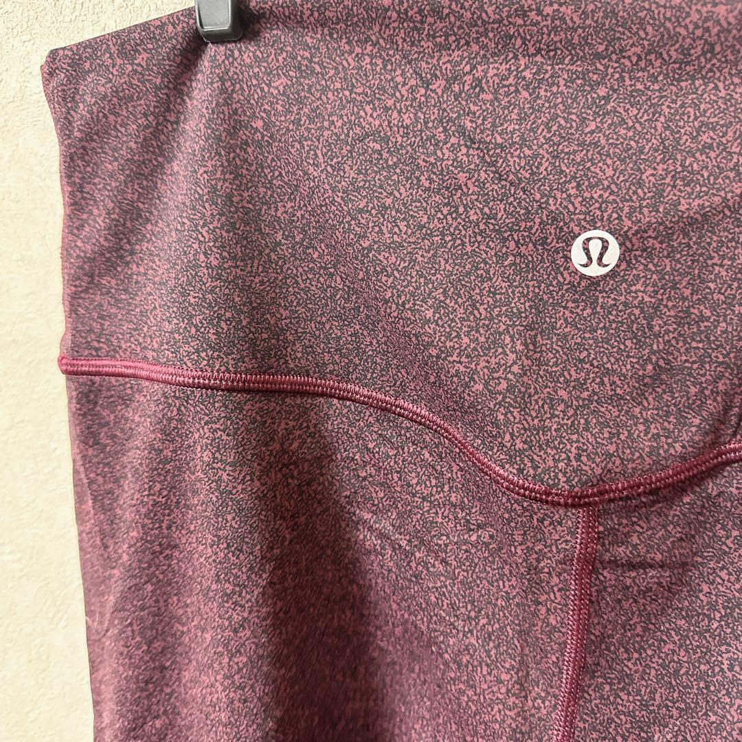 希少✨美品✨lululemonルルレモン ヨガ 赤紫 バーガンディ 海外古着