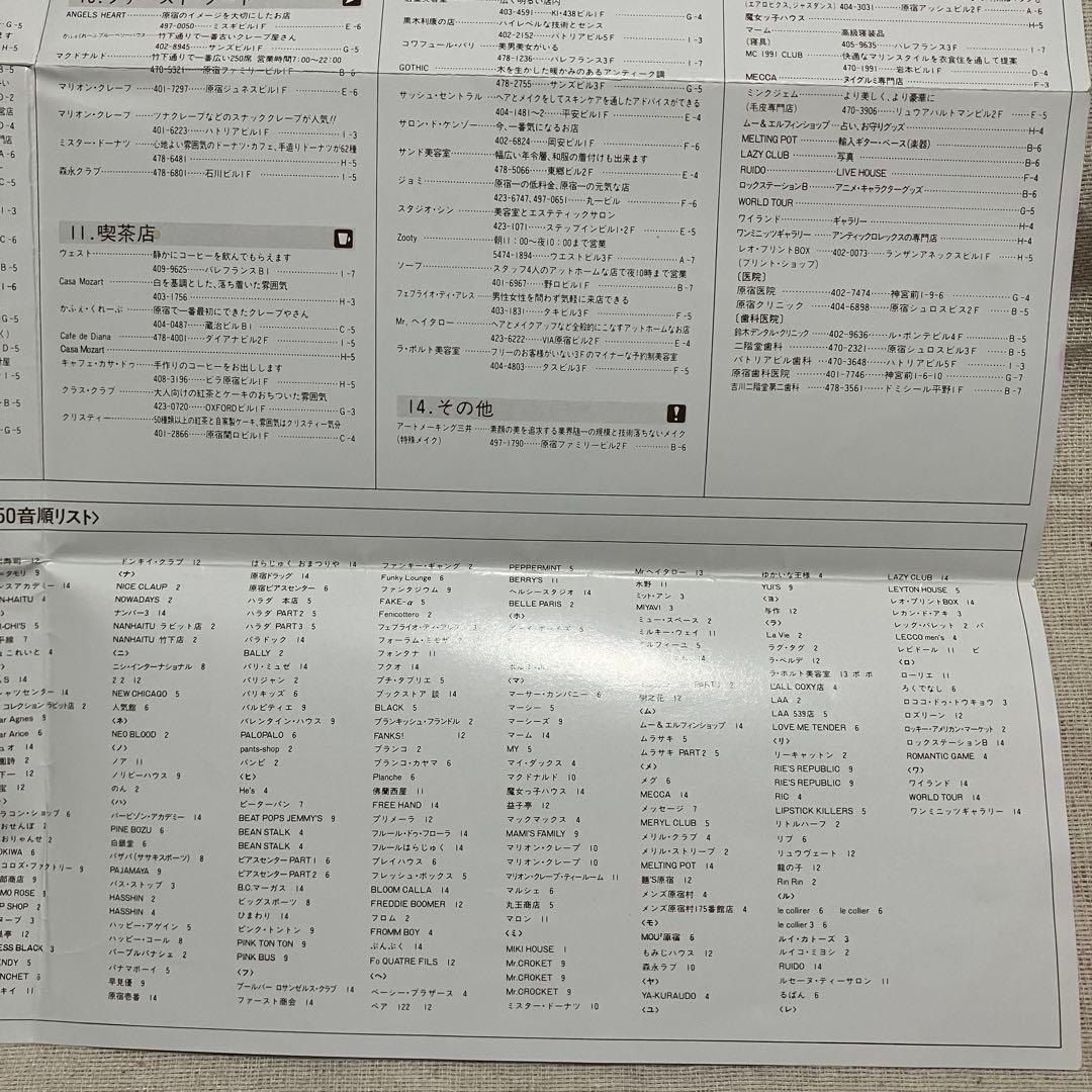 1990年(平成2年)7月／東京・原宿・竹下通りガイドマップ／HARAJUKU
