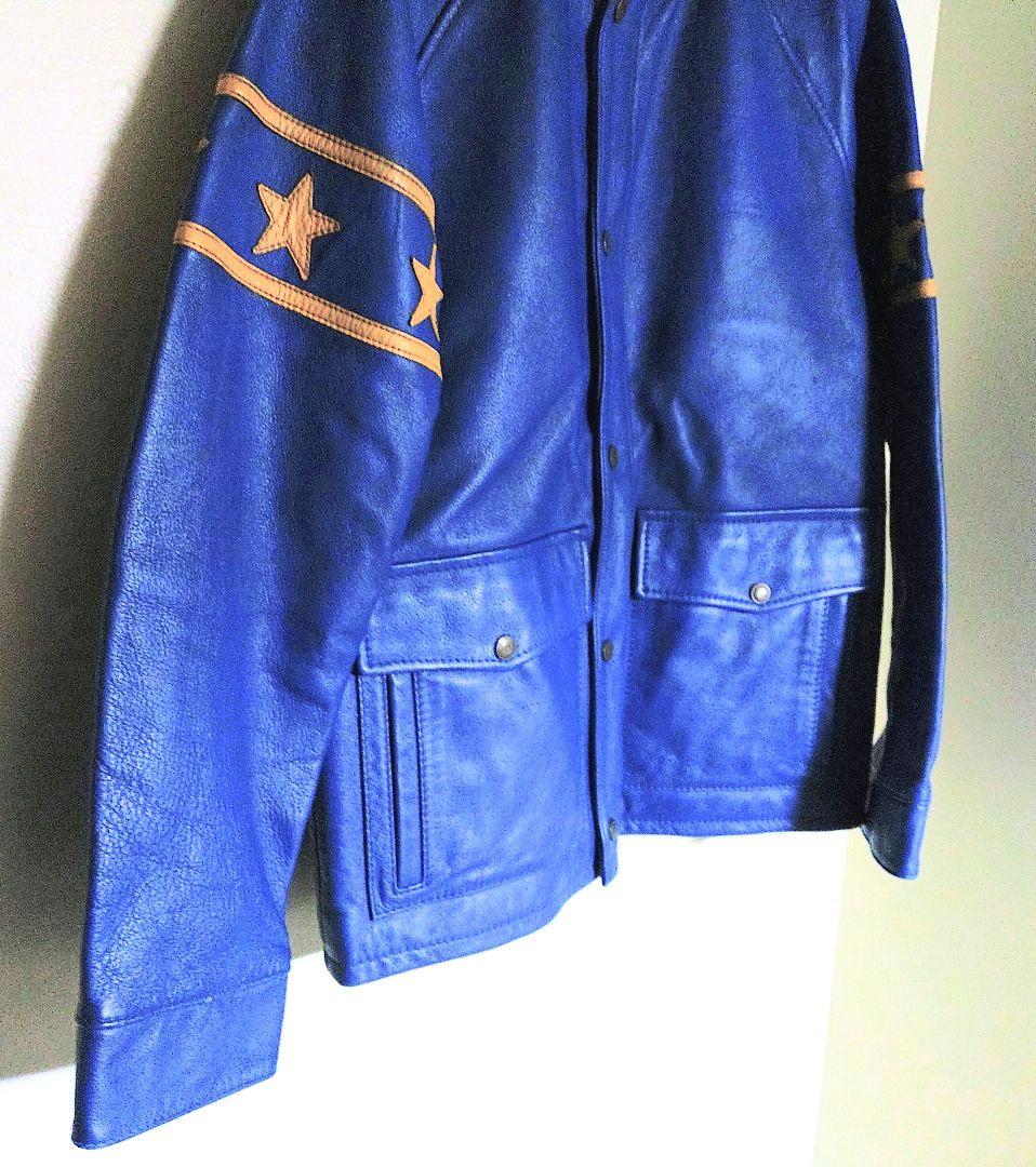 t*y様 ✨✰SCHOTT✰レザー ジャケット ☆ブルー☆