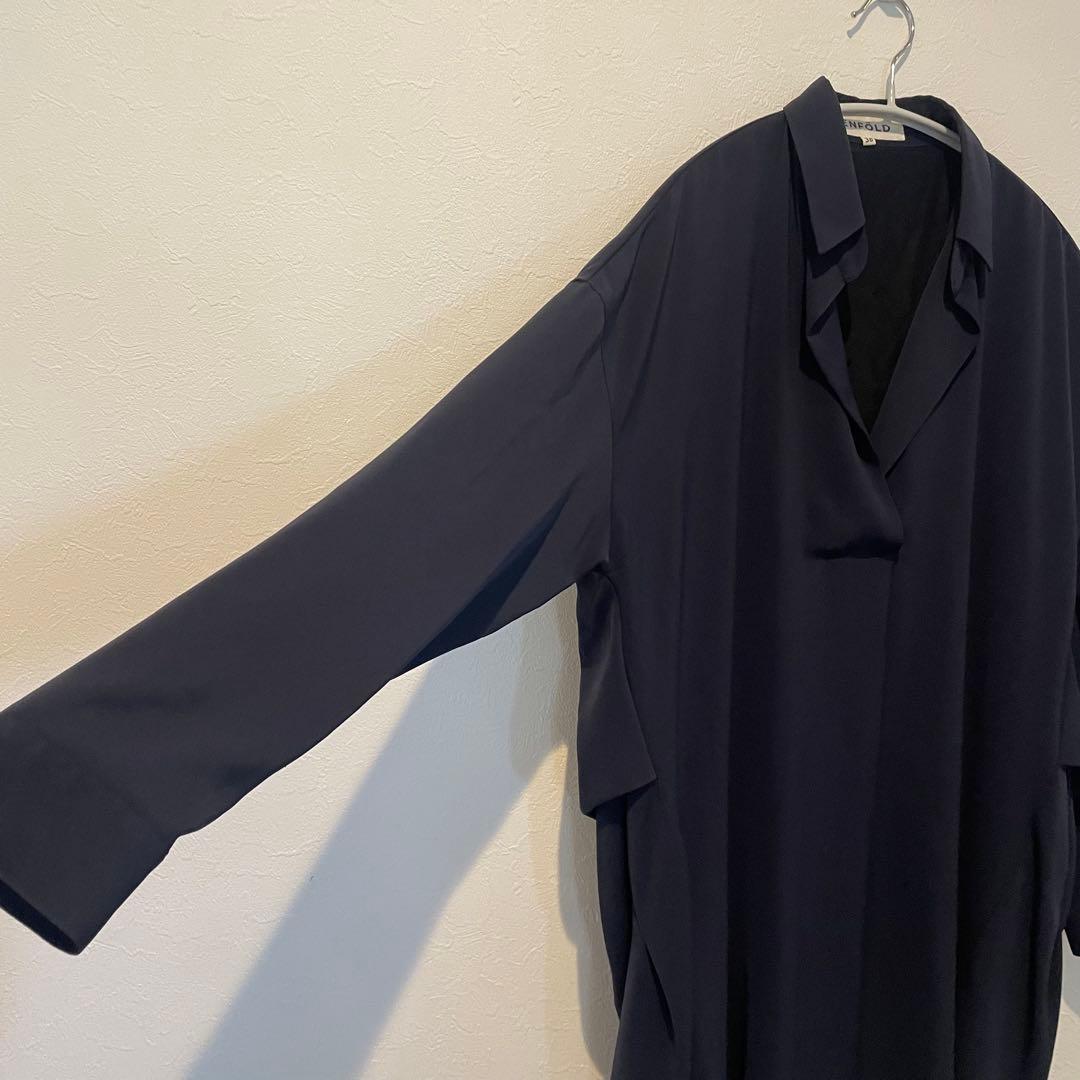 ENFOLD　シャツワンピース　38サイズ　ネイビー