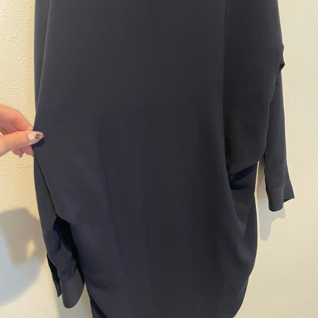 ENFOLD　シャツワンピース　38サイズ　ネイビー