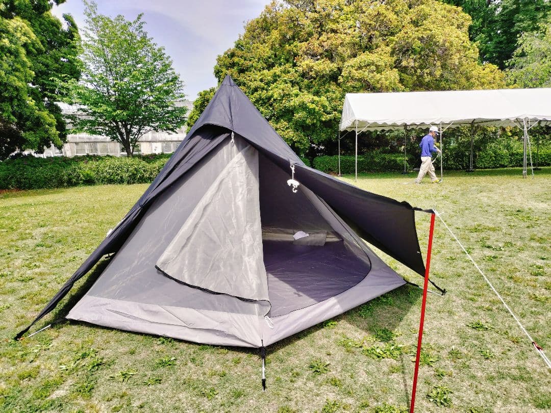 dod ONE POLE TENT(M) ブラック グランドシート付き