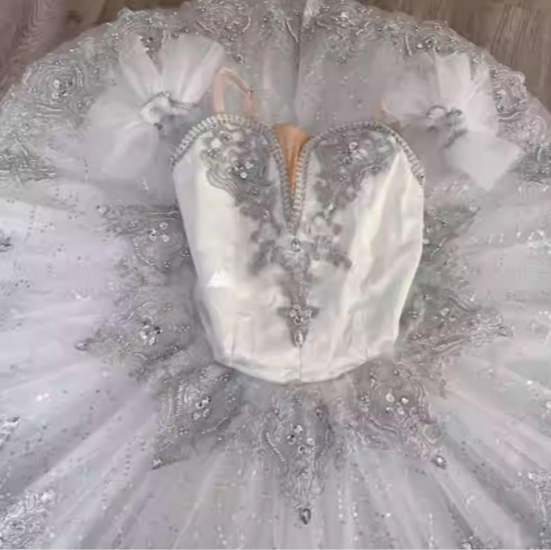 バレエチュチュ tutu バレエ衣装 女の子 レディース 発表会練習着刺繍