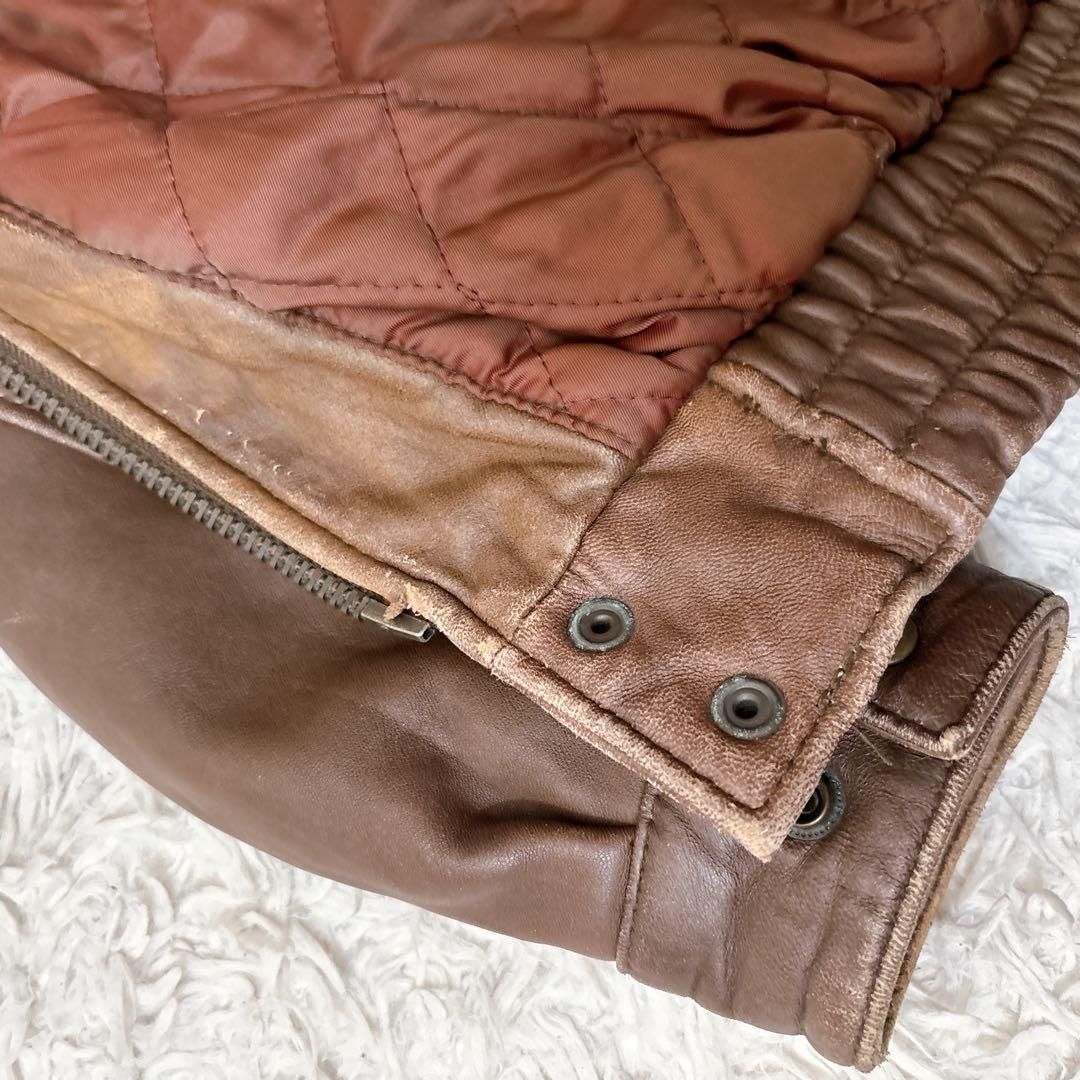 vintaga A-2 フライトジャケット レザージャケット　羊革　短丈　M