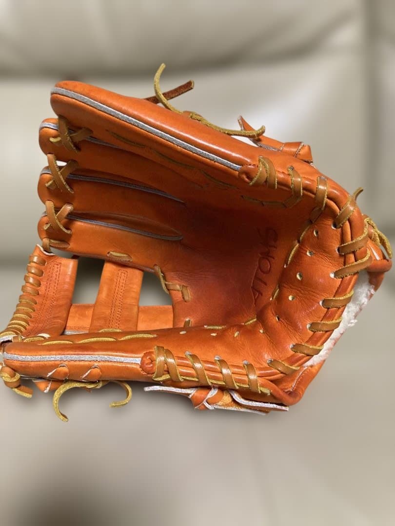 日本製28cm ATOMS アトムズ　硬式内野　AGL-501 オレンジ【美品】