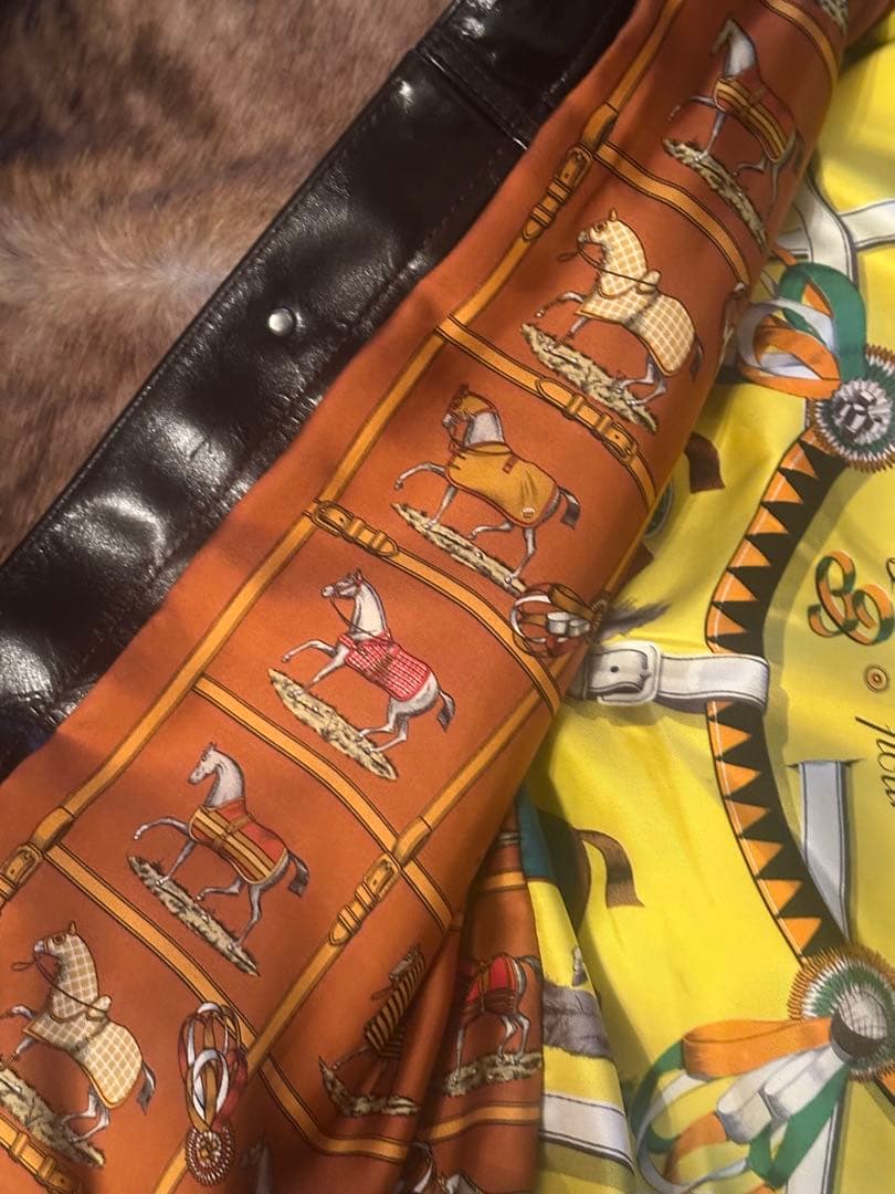 LDFS 対戦モデル　レザー　トラッカージャケット　裏地エルメス　Gジャン 美品