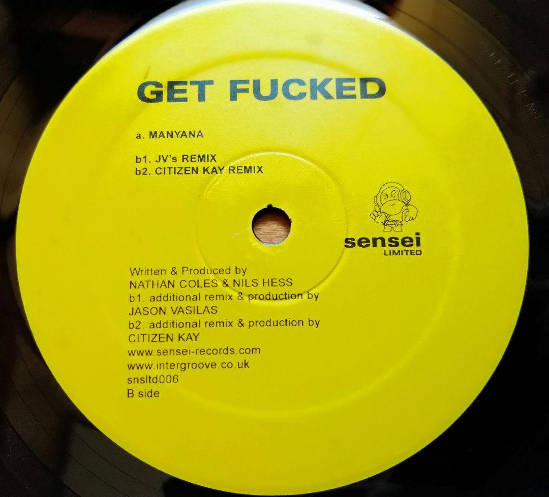 洋楽 Get Fucked - Manyana (12\")