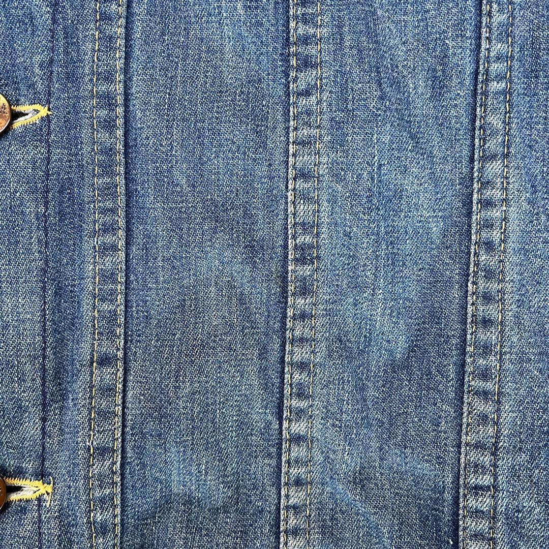 70s 暴れ馬タグWranglerデニムジャケットGジャン ラングラー 個性的