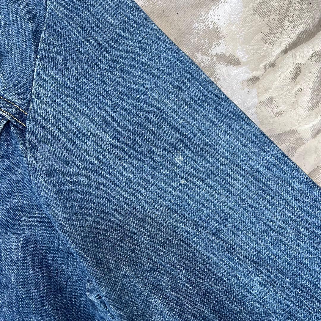 70s 暴れ馬タグWranglerデニムジャケットGジャン ラングラー 個性的