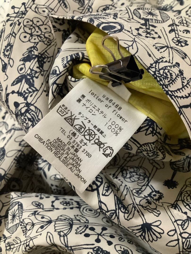 ミナペルホネン　レインコート　サイズ38　letter of flower