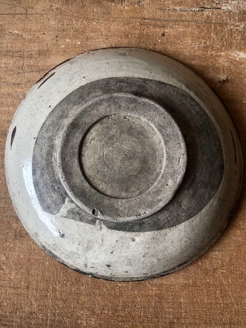 馬の目皿　七寸　五つ目　古民藝　瀬戸　石皿　古民具　幕末期