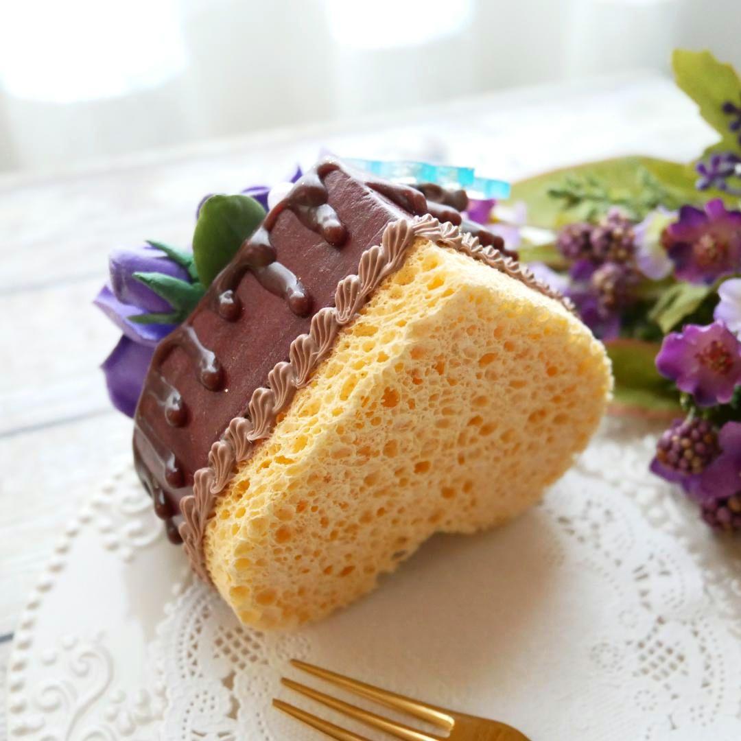 【ミッチー様】フェイクスイーツ◆バイオレットローズ❤︎‬型チョコドリップケーキ◆
