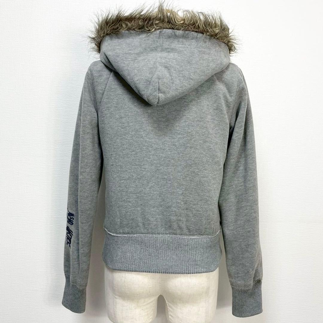 y2k❤️ Abercrombie & Fitch ファー ダブルジップパーカー