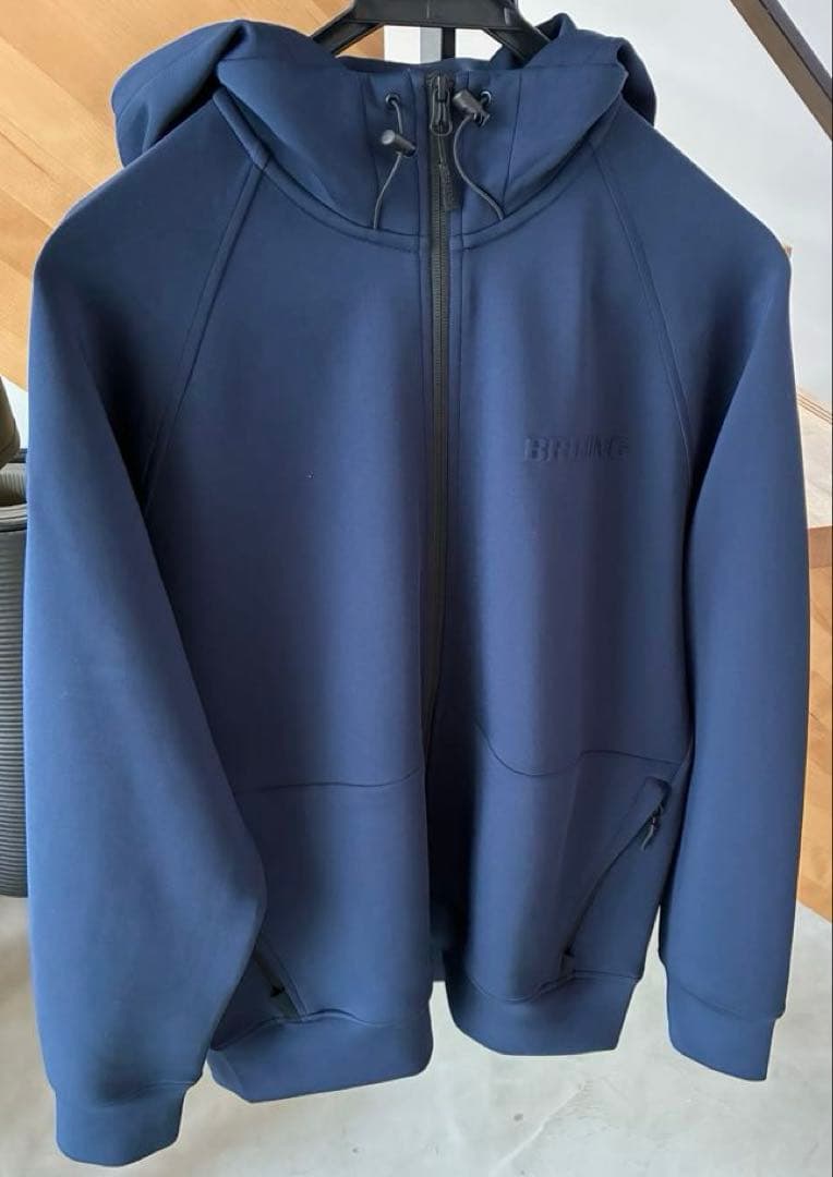 【良品】BRIEFING 3D LOGOパーカーNAVYメンズ L