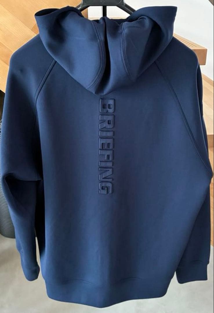 【良品】BRIEFING 3D LOGOパーカーNAVYメンズ L
