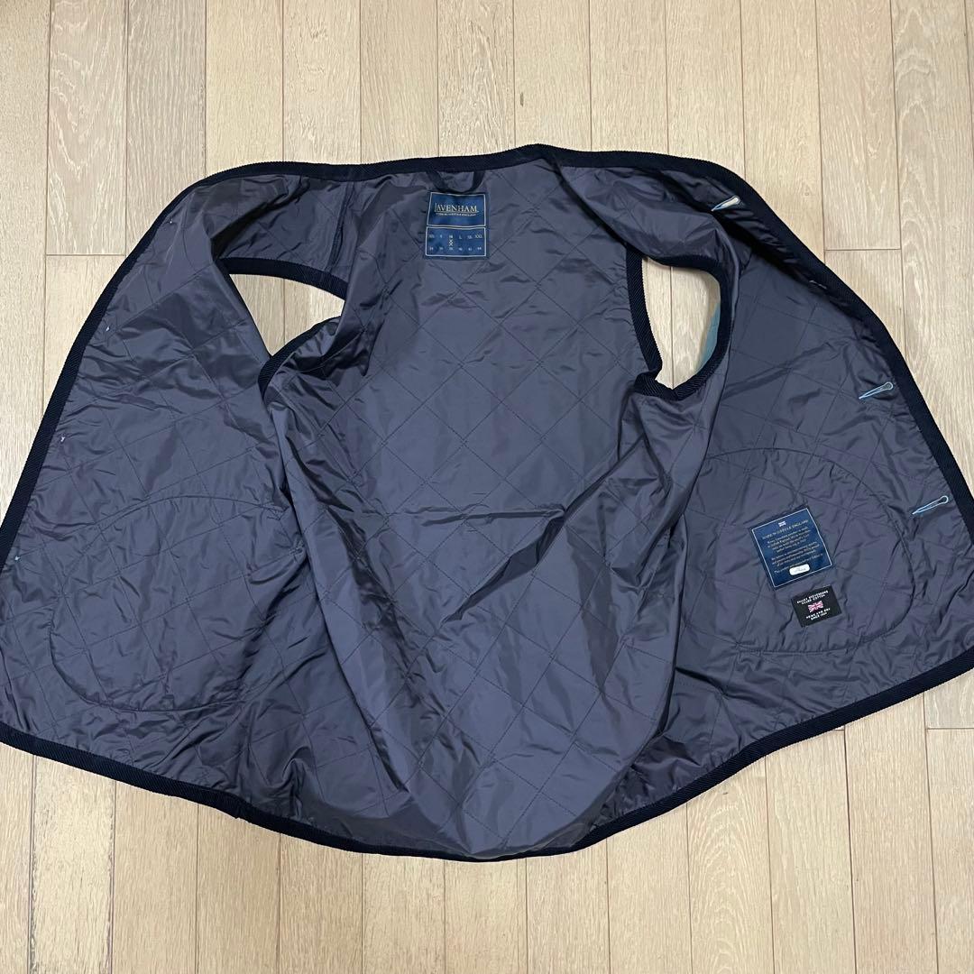 ラベンハム ドライワックスコットン アンワディッド ジレ　メンズM位