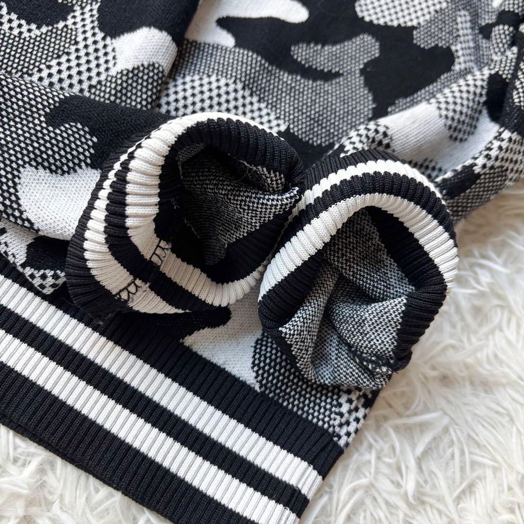 大きいサイズ 未使用級✨PEARLYGATES ニット 迷彩 カモフラ ロゴ 6