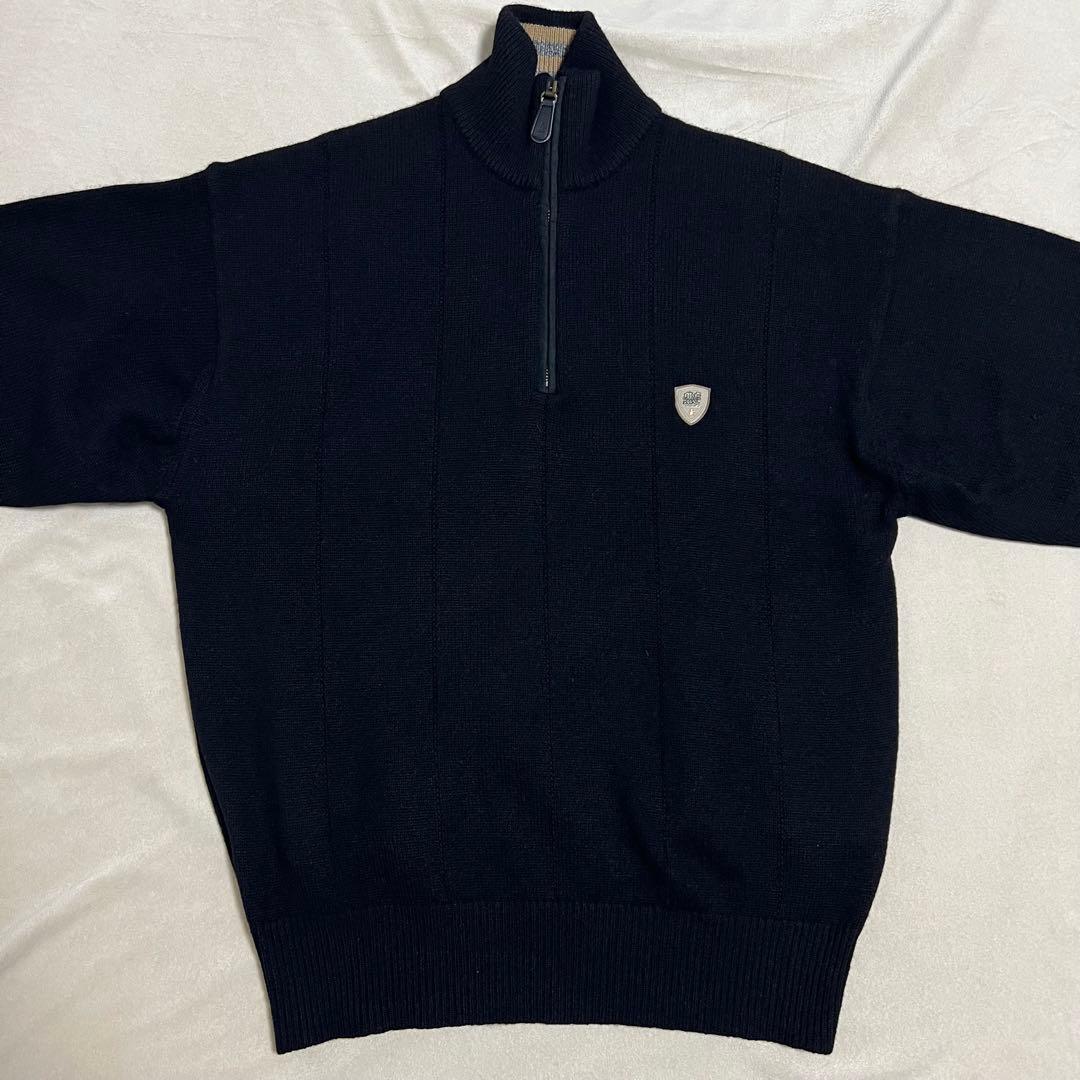 マンシングウェア　カシミヤ100 % ハーフジップニット　美品　ML相当