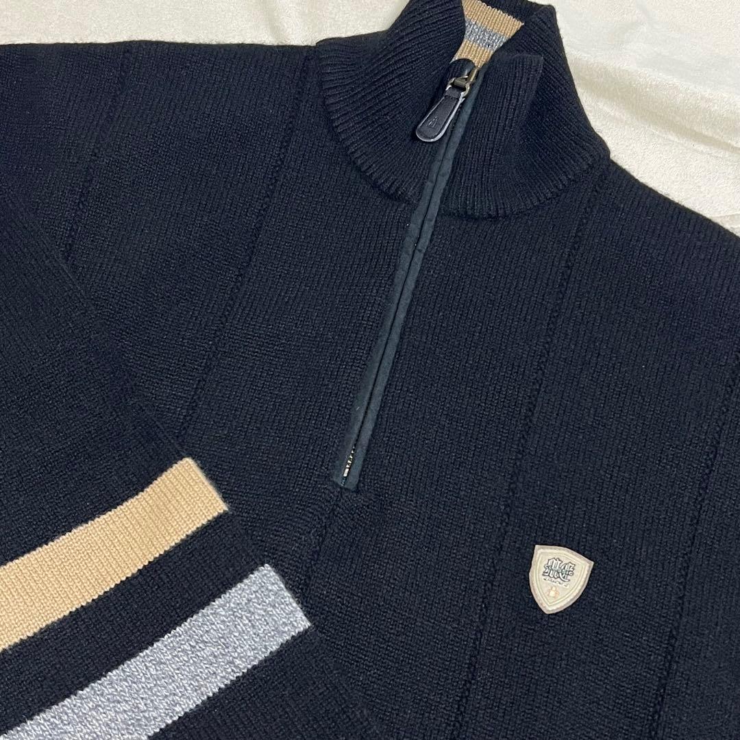 マンシングウェア　カシミヤ100 % ハーフジップニット　美品　ML相当