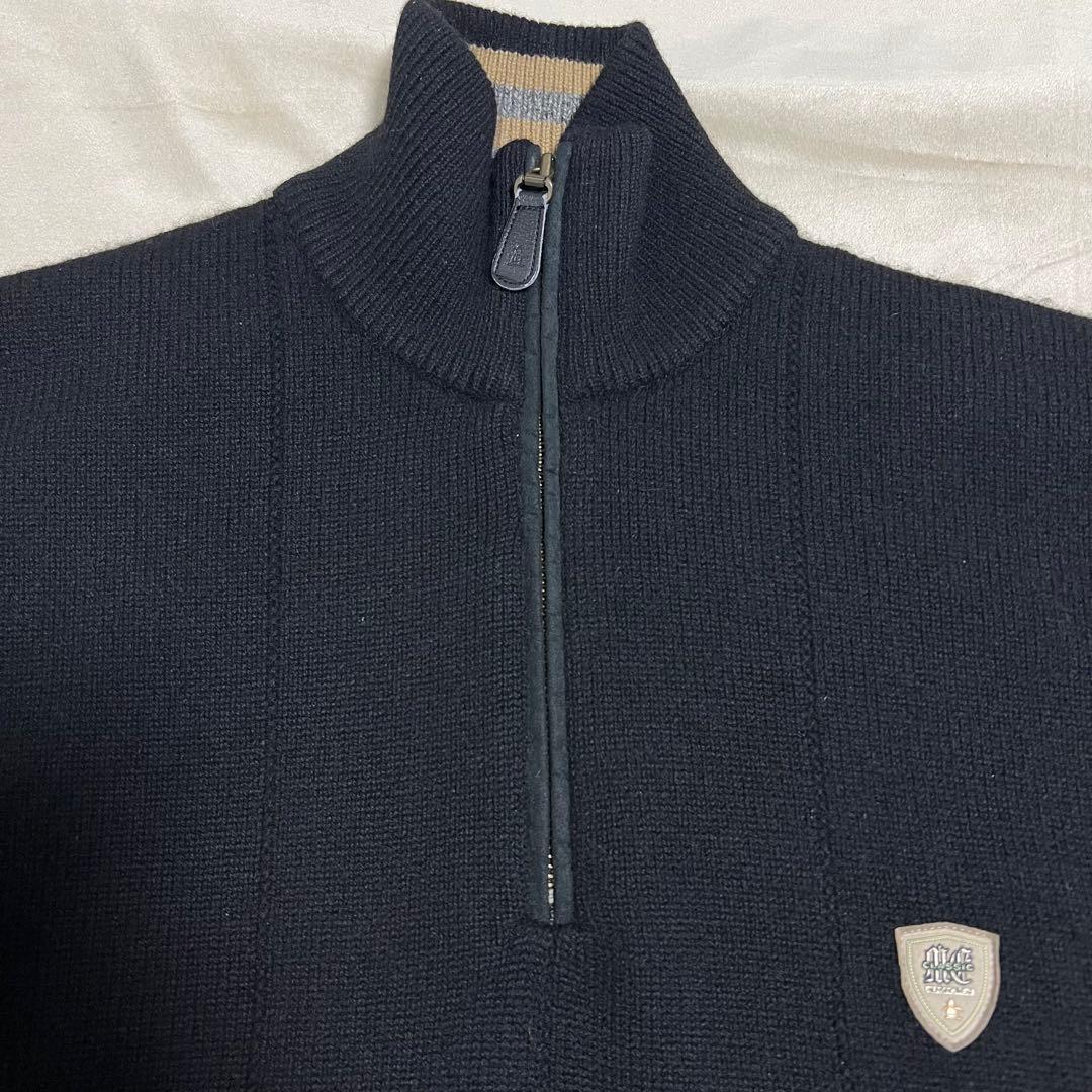 マンシングウェア　カシミヤ100 % ハーフジップニット　美品　ML相当