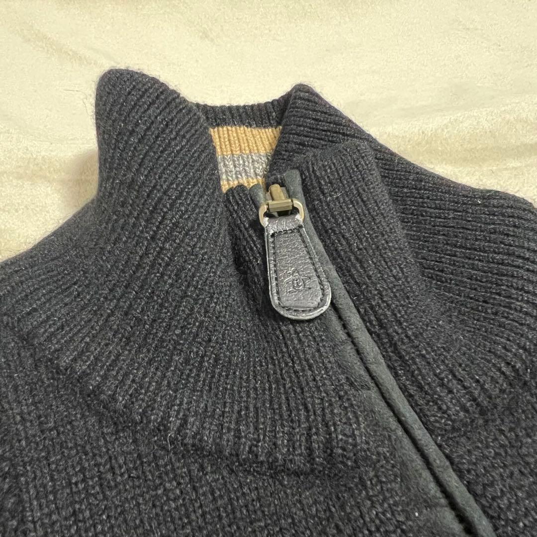 マンシングウェア　カシミヤ100 % ハーフジップニット　美品　ML相当