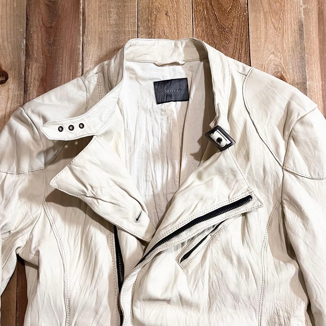 NOYET シープレザー シングルライダース サイズ2 白