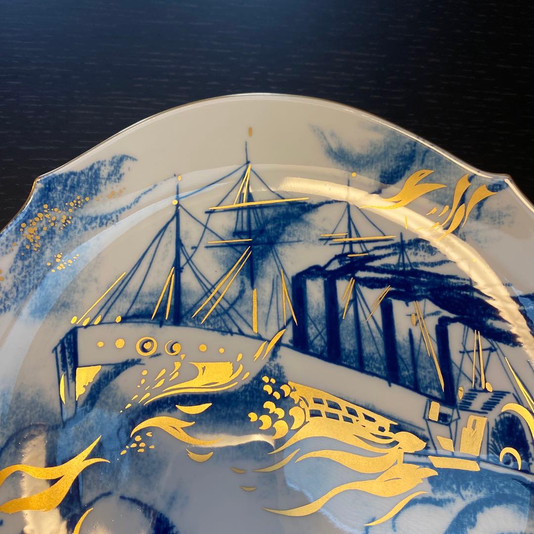 エンマイセン イヤープレート2003年 グレートイースタン号 波の戯れ