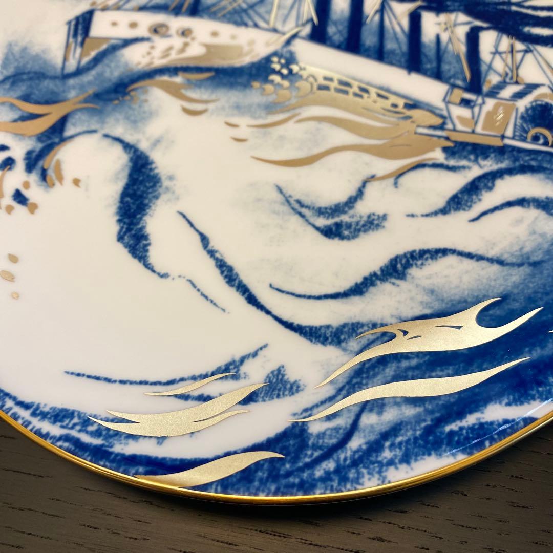 エンマイセン イヤープレート2003年 グレートイースタン号 波の戯れ