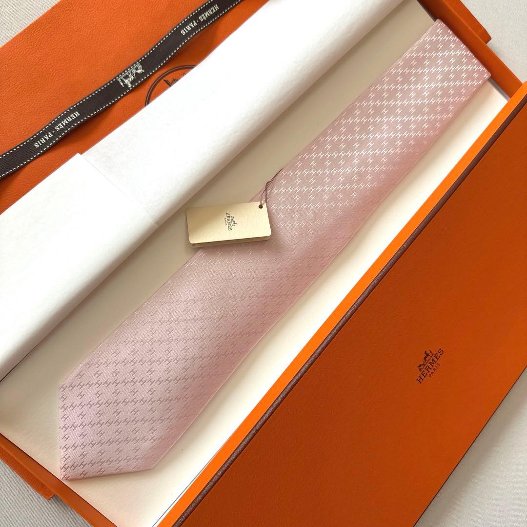 エルメス ネクタイ H織りタイ 7 cm 《ニューH》 新品 未使用