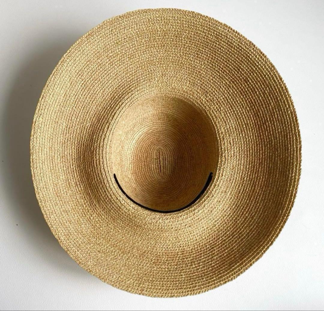 極美品　ヘレンカミンスキー　ラフィアハット　ブリム12cm