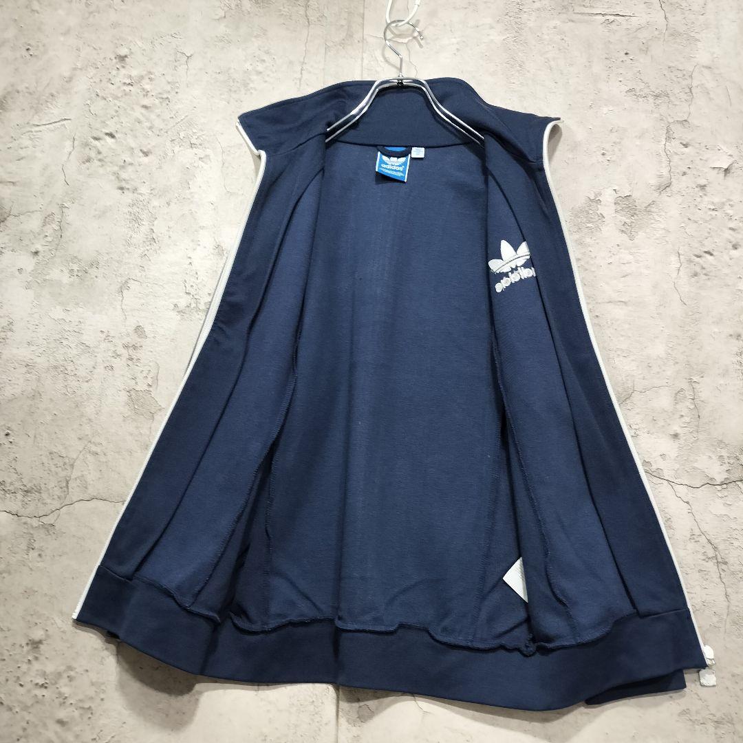 ★人気　アディダス　トラックジャケット　ヨーロッパ　刺繍　ネイビー　M