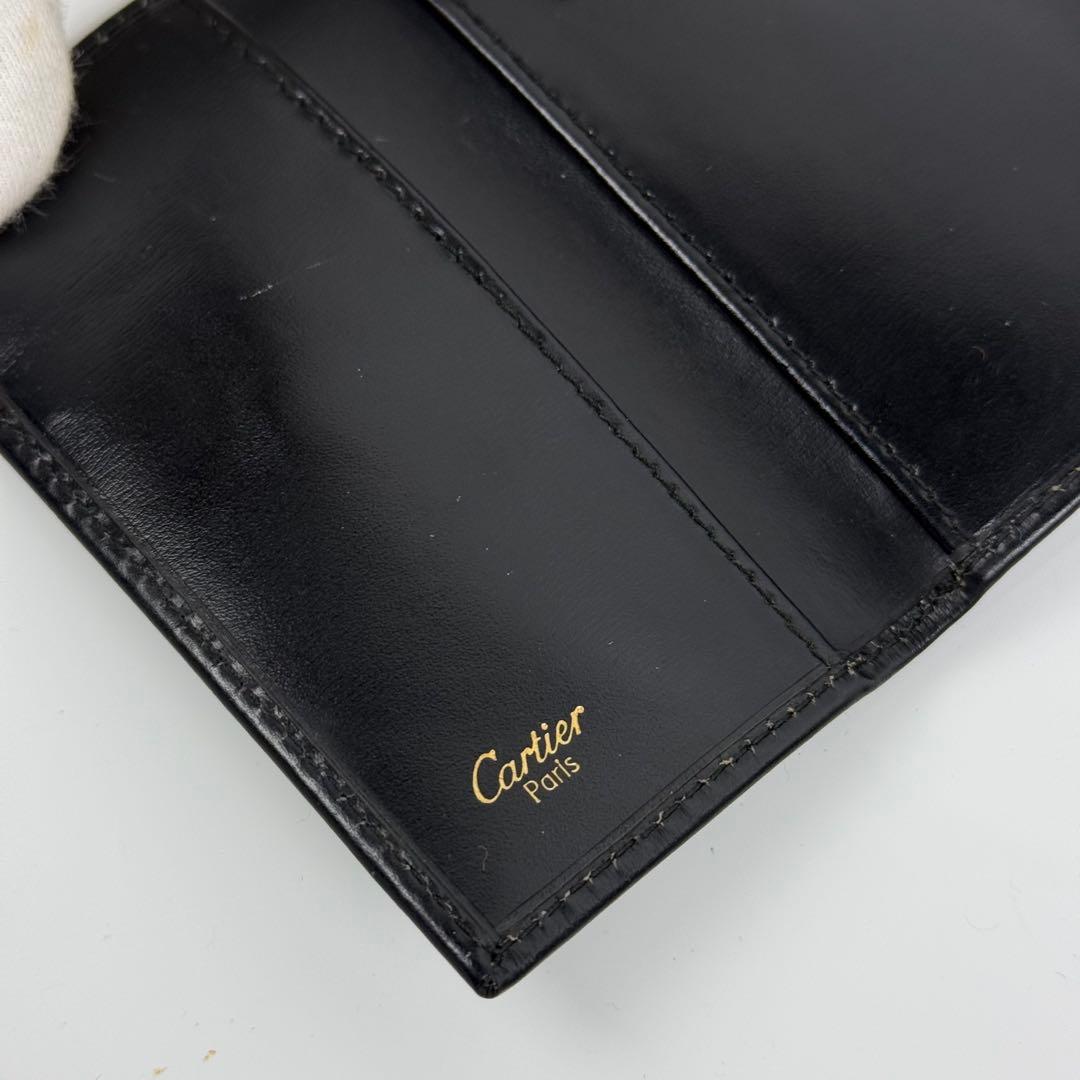 Cartier パンテール 6連キーケース レザー ゴールドロゴ ブラック