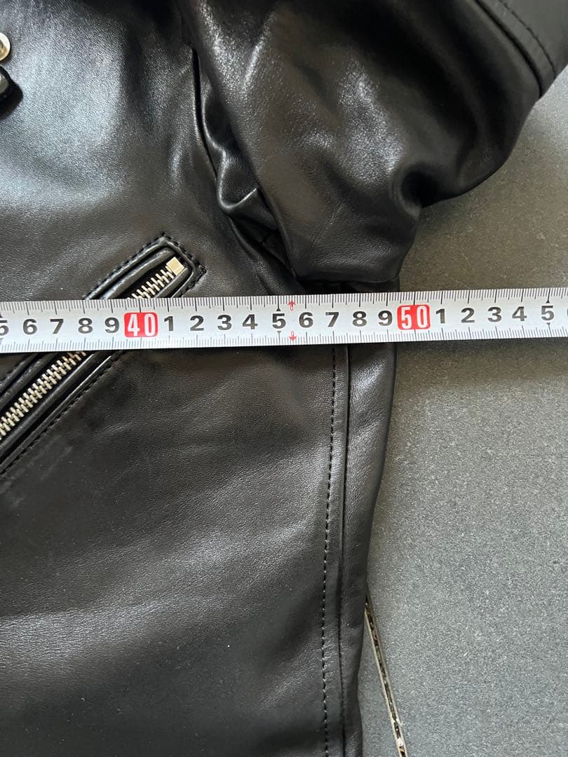 SHIPS JET BLUE × NOWARTT ホースダブルレザージャケットM