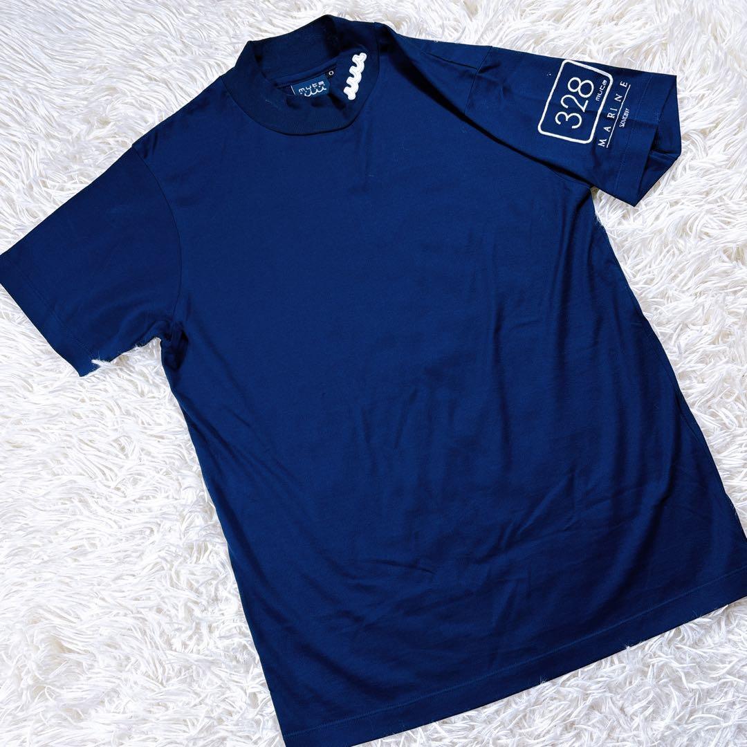 【レディース0】ムータマリン　半袖モックネック　ゴルフ　ネックロゴ