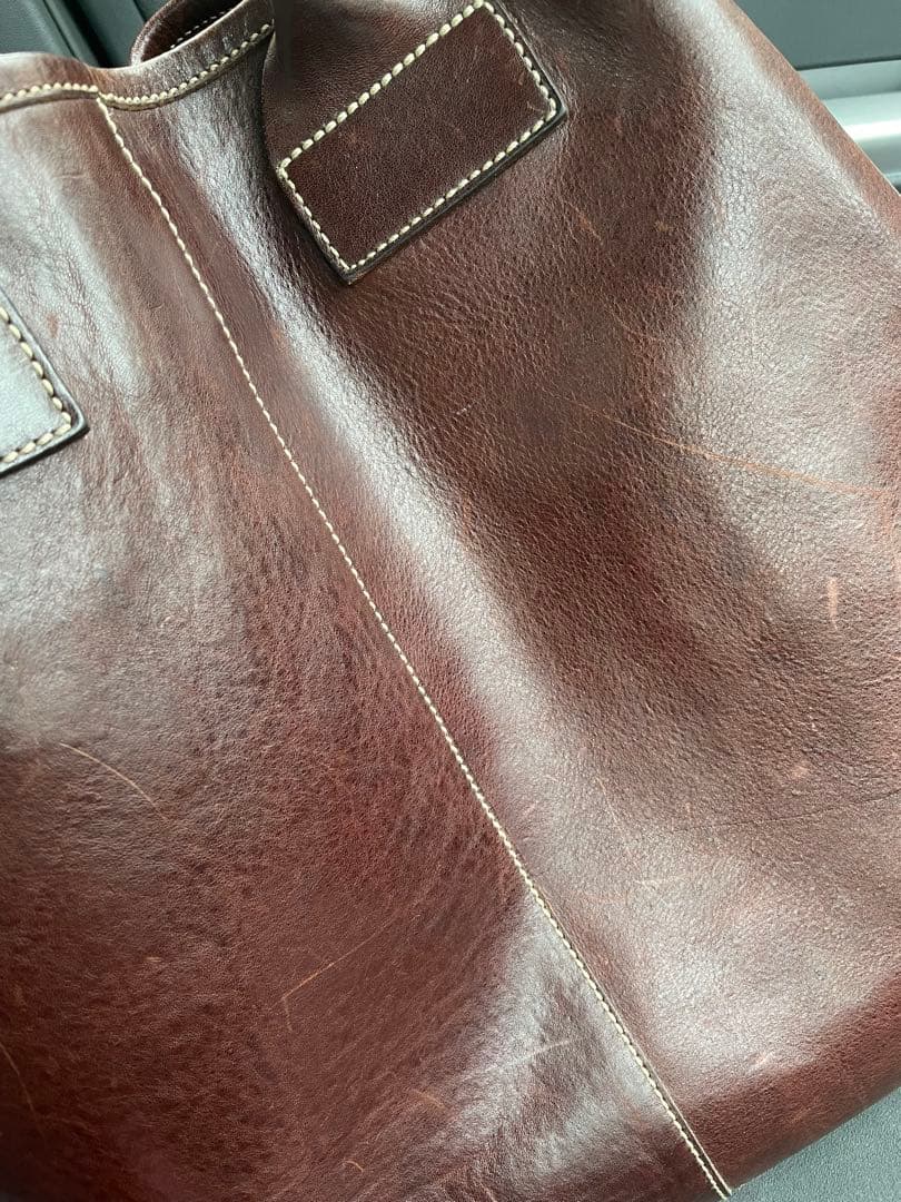TMT 初期 レザー トート バッグ 裏地アロハ生地