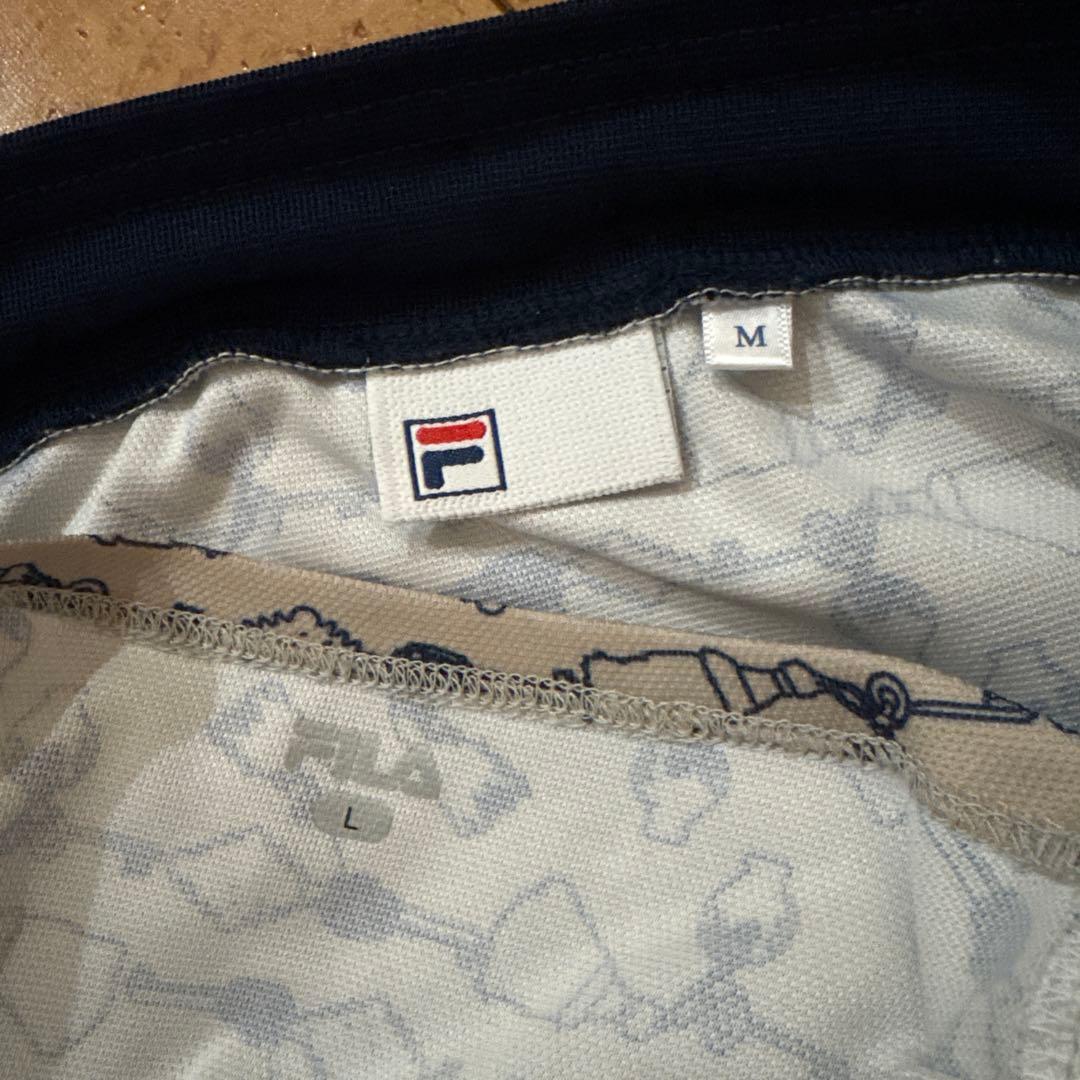 新品　未使用　L M セットアップ　FILA セットアップ　上下 総柄プリーツ