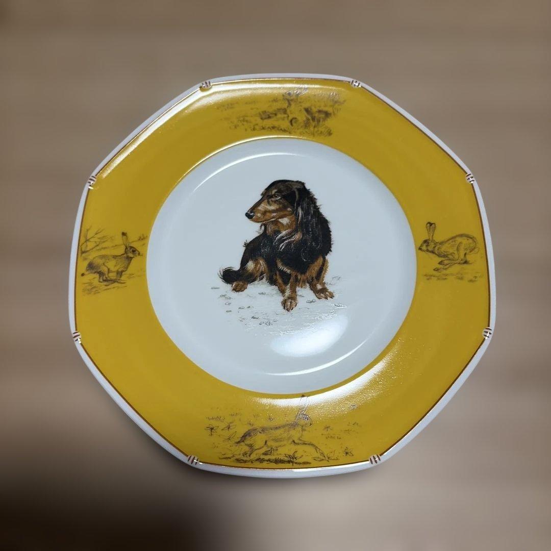 エルメス　HERMES シャス　食器　犬　プレート　八角形　8枚セット　箱あり