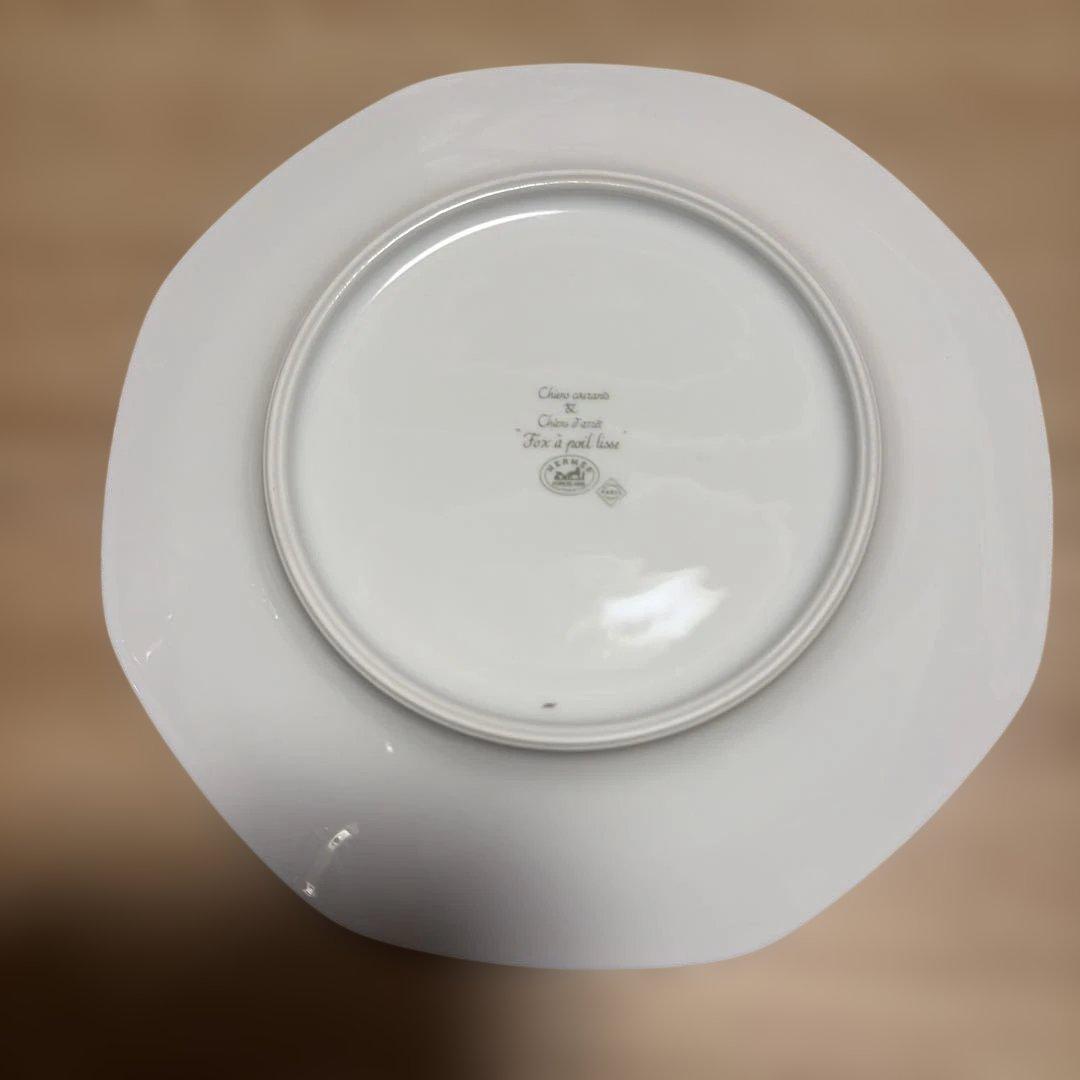 エルメス　HERMES シャス　食器　犬　プレート　八角形　8枚セット　箱あり