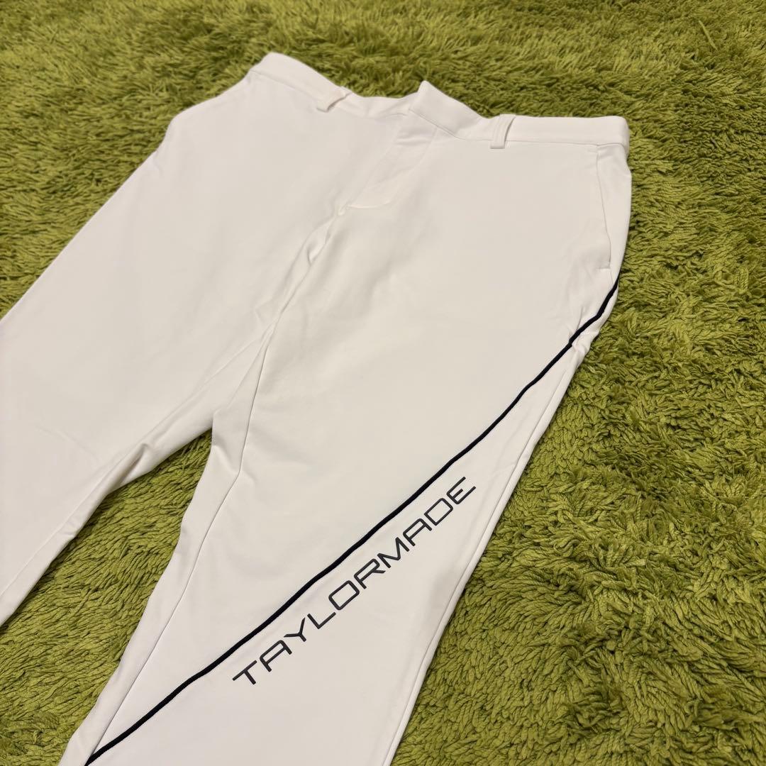 TaylorMade テーラーメイド レディースパンツ 裏起毛 ホワイト Ｌ