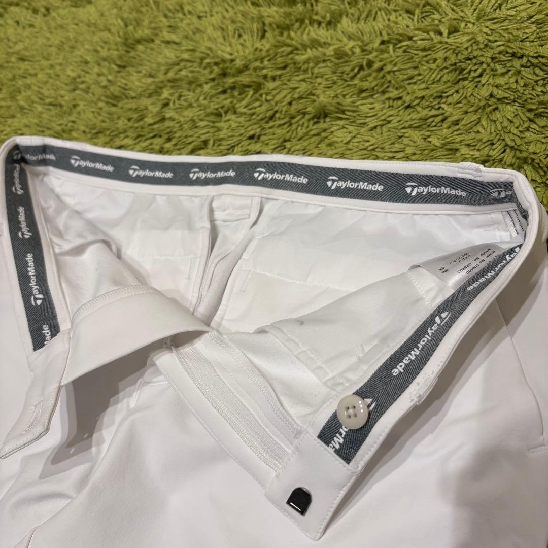 TaylorMade テーラーメイド レディースパンツ 裏起毛 ホワイト Ｌ