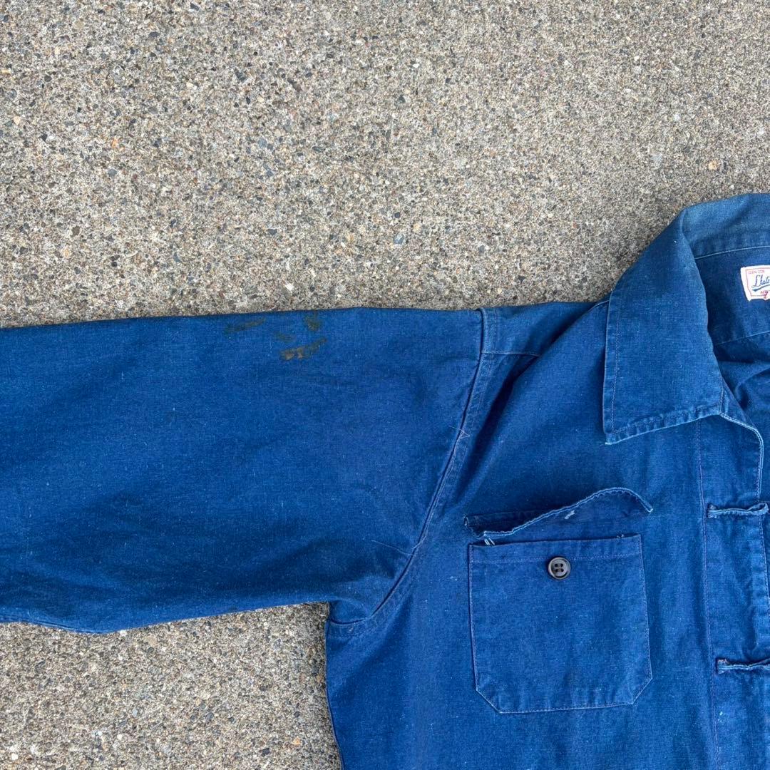 french vintage china jacket インディゴブルー XL