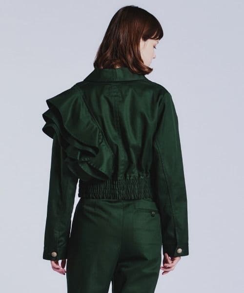 ダブルスタンダードクロージング キャバリーツイルアシンメトリージャケット 38