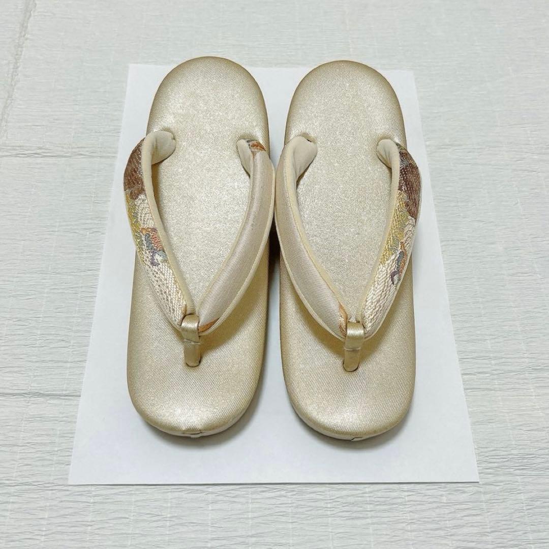 紗織　バッグ　草履　セット　M寸　振袖　成人式　正絹帯地　金糸　フォーマル