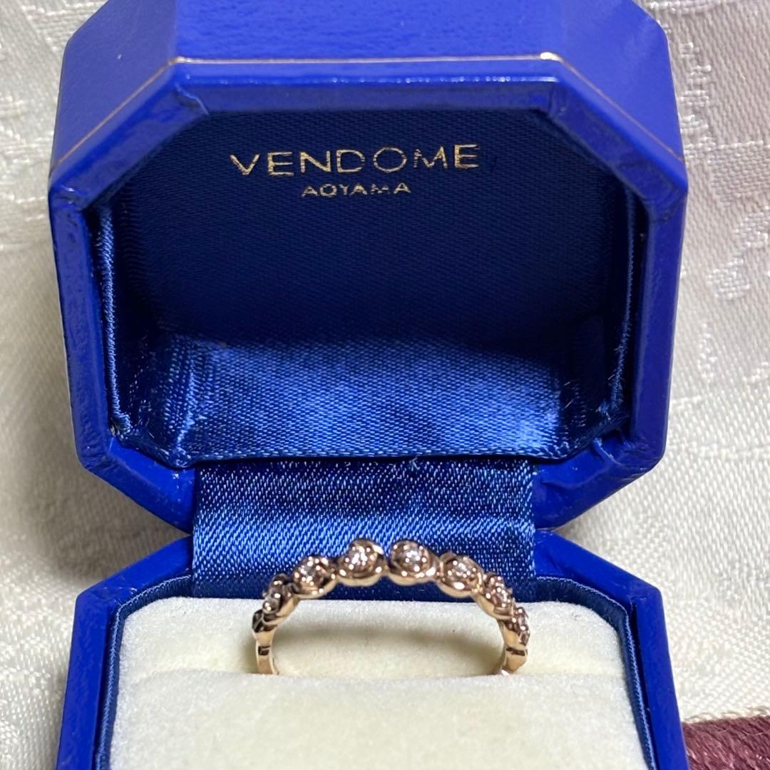 ヴァンドーム青山 k18 ダイヤ 薔薇 ハーフエタニティ リング