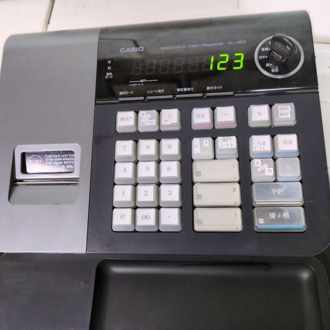 カシオ　CASIO 　NL-200 レジスター 黒　ブラック