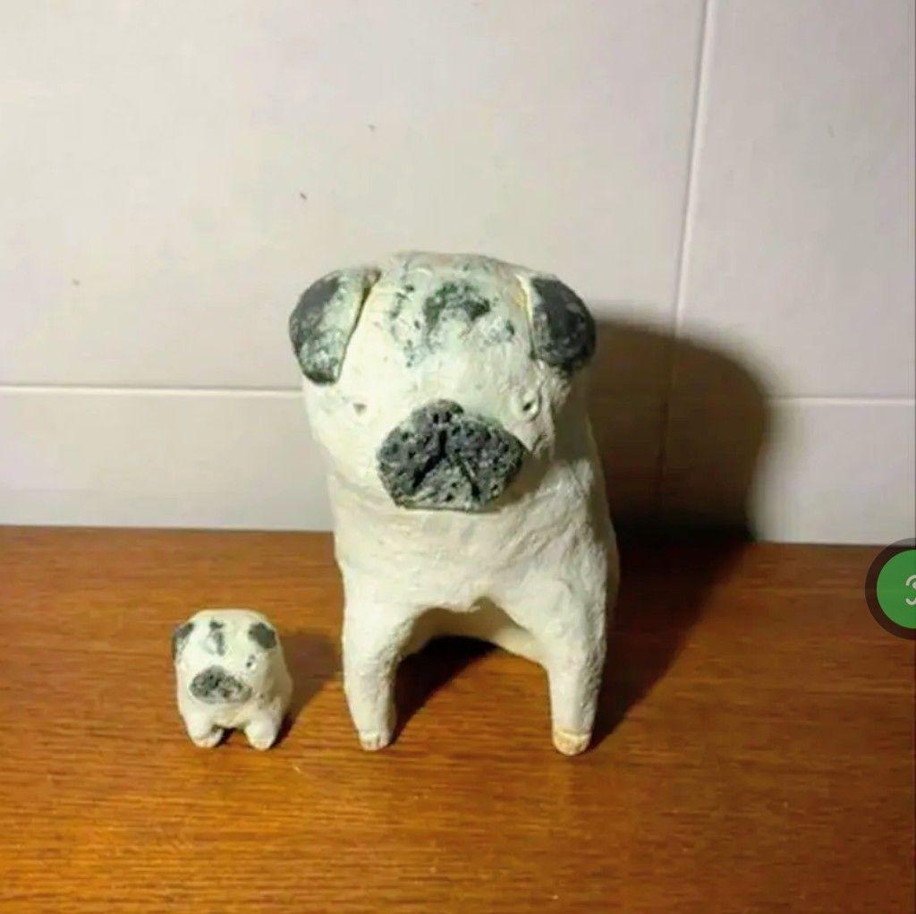 前川幸市さん　パグ　置物　焼き物