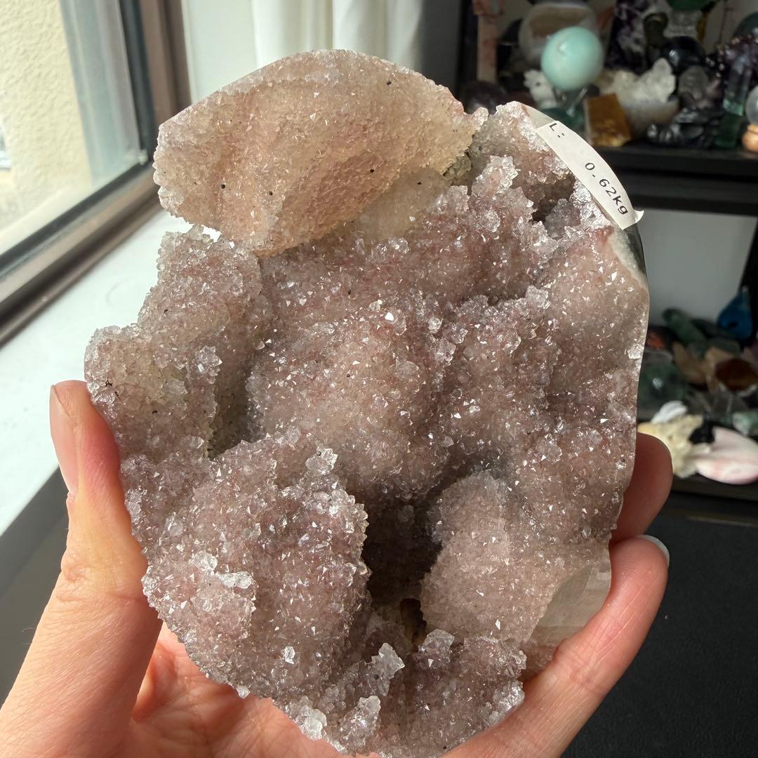 天然石シュガーアメジストの原石　置物NO.031115