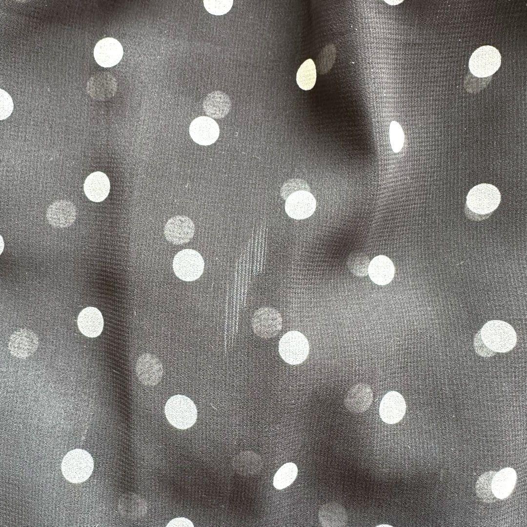 【美品】コムデギャルソン コムコム 水玉 丸襟 ワンピース シアー XS 黒